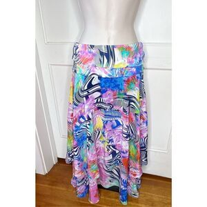 SHAN Multi Layered Convertible Midi Silk Skirt Nwt Size 8/Small